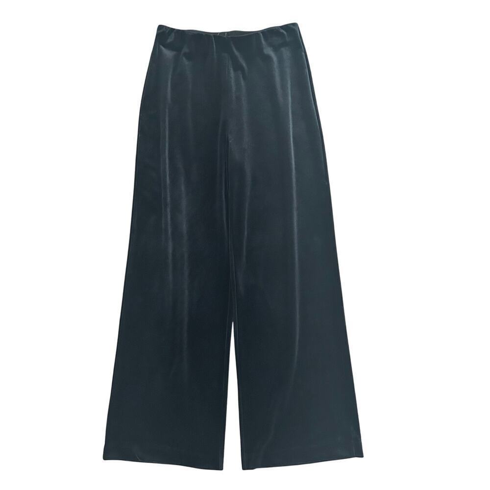 Joseph Ribkoff NWT blackβ wide leg velvet pull on high rise pants 244927 size 8